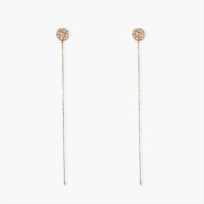 ＜KAORU (Women)＞アリウムチェーンピアス／Ｋ１０ピンクゴールド